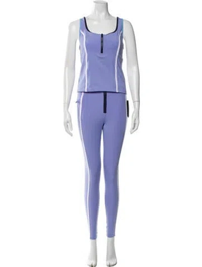 Pre-owned New Balance X Staud Colorblock Pattern Pant Set In Purple