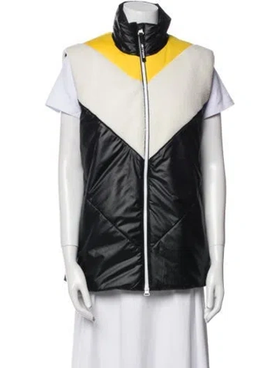 Pre-owned New Balance X Staud Colorblock Pattern Vest In Black