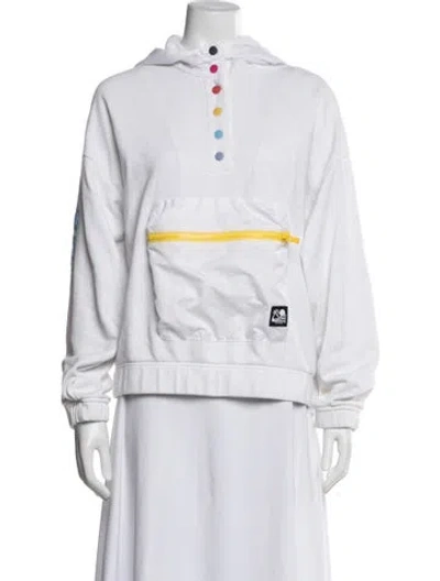 Pre-owned New Balance X Staud Crew Neck Long Sleeve Hoodie In White