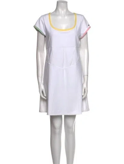 Pre-owned New Balance X Staud Scoop Neck Knee-length Dress In White