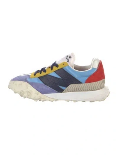 Pre-owned New Balance X Staud Suede Colorblock Pattern Sneakers In Yellow