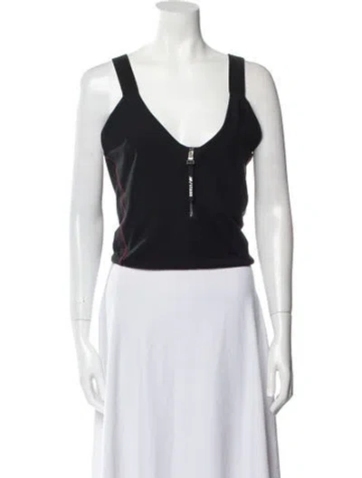 Pre-owned New Balance X Staud V-neck Sleeveless Crop Top In Multi