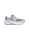 New Balance Grey Low Top Sneakers With Logo Detail In Suede And Tech Fabric Man In Gray