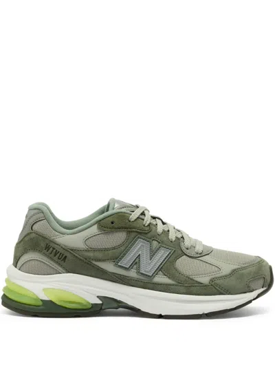 New Balance X Wtaps Abzorb 2010 Letter Appliqué Sneakers In Green