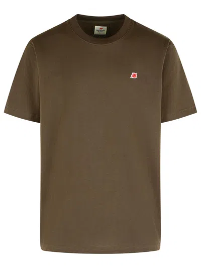 New Balance Crew Neck Short Sleeves T-shirt In Brown