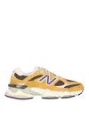 New Balance 9060 Sneakers In Yellow Suede And Fabric In Yellow