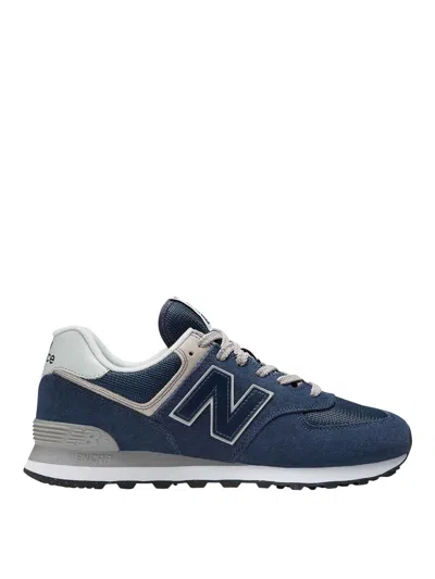 New Balance Baskets Basses 574 En Cuir Et Mesh In Blue