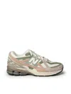 New Balance Multicolor Sneakers With Cushioned Sole And Unique Lacing In Beige