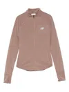 New Balance Zip-front Performance Jacket In Brown