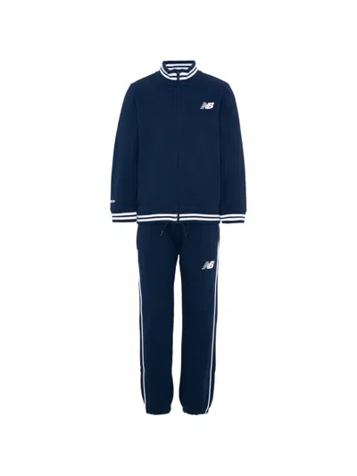 New Balance Kids' Zip Striped Tracksuit In Blue