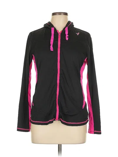 Pre-owned New Balance Zip Up Hoodie In Black