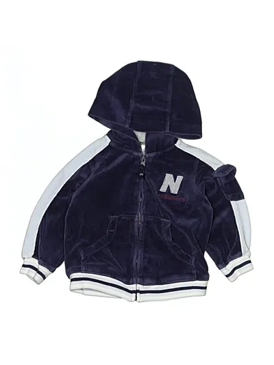Pre-owned New Balance Kids' Zip Up Hoodie In Blue
