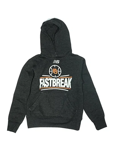 Pre-owned New Balance Kids' Zip Up Hoodie In Gray