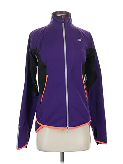 Pre-owned New Balance Zip Up Hoodie In Purple