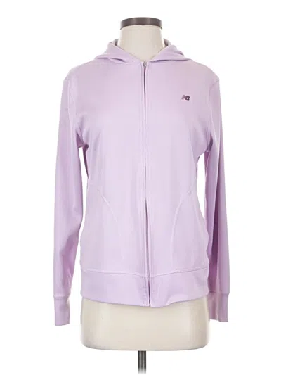 Pre-owned New Balance Zip Up Hoodie In Purple