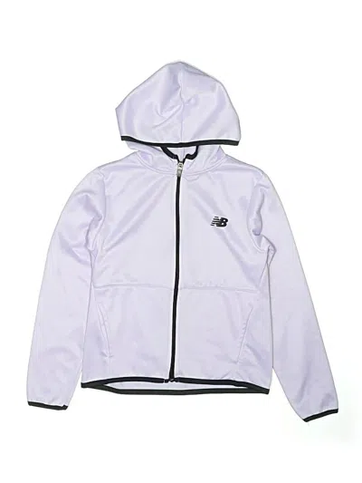 Pre-owned New Balance Kids' Zip Up Hoodie In Purple