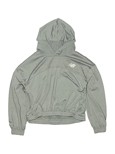 Pre-owned New Balance Kids' Zip Up Hoodie In Silver