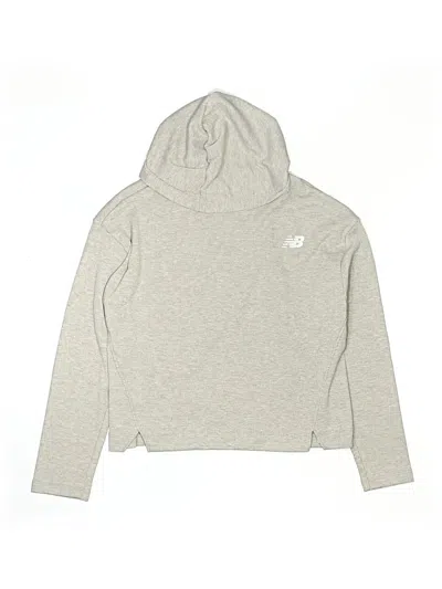 Pre-owned New Balance Kids' Zip Up Hoodie In Silver