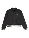 New Balance Zip-up Striped-cuff Jacket In Black