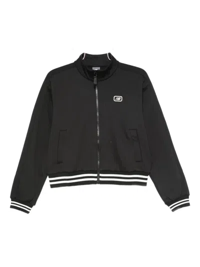 NEW BALANCE ZIP-UP STRIPED-CUFF JACKET