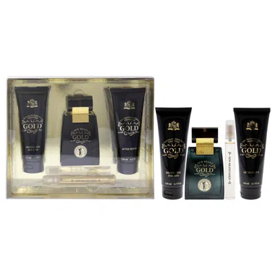 New Brand Gold By  For Men - 3 Pc Gift Set 3.3oz Edt Spray, 0.5oz Edt Spray, 4.3oz Shower Gel, 4.3oz In Multi