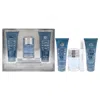 NEW BRAND INVINCIBLE BY NEW BRAND FOR MEN - 4 PC GIFT SET 3.3OZ EDT SPRAY, 0.5OZ EDT SPRAY, 4.3OZ AFTER SHAVE,