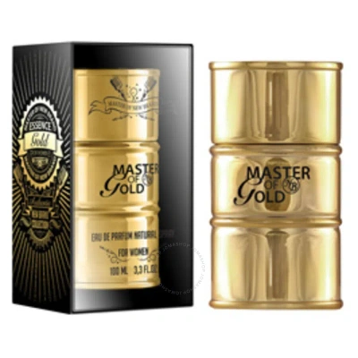 New Brand Ladies Master Gold Edp Spray 3.4 oz Fragrances 5425039220093 In Gold / Orange / Violet