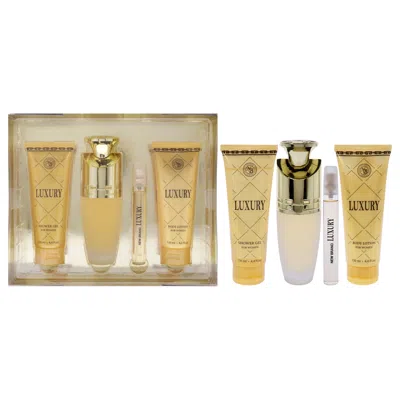 New Brand Luxury By  For Women - 4 Pc Gift Set 3.3oz Edp Spray, 4.4oz Shower Gel, 4.4oz Body Lotion, In Multi