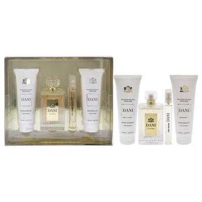 New Brand Prestige Dani By  For Women - 4 Pc Gift Set 3.3oz Edp Spray, 0.5oz Edp Spray, 4.4oz Shower In Multi