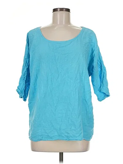 Pre-owned New Collection 3/4 Sleeve Blouse In Blue
