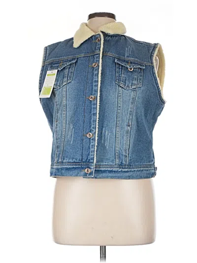 Pre-owned New Collection Denim Vest In Blue