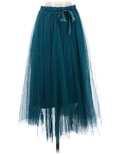 Pre-owned New Collection Formal Skirt In Teal