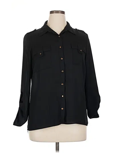 Pre-owned New Directions 3/4 Sleeve Blouse In Black