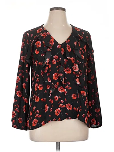Pre-owned New Directions 3/4 Sleeve Blouse In Black