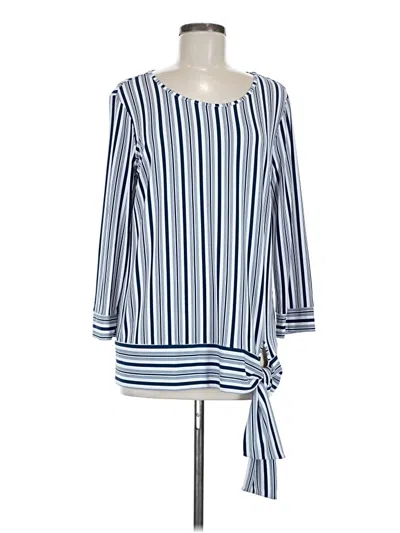 Pre-owned New Directions 3/4 Sleeve Blouse In Blue