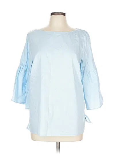 Pre-owned New Directions 3/4 Sleeve Blouse In Blue