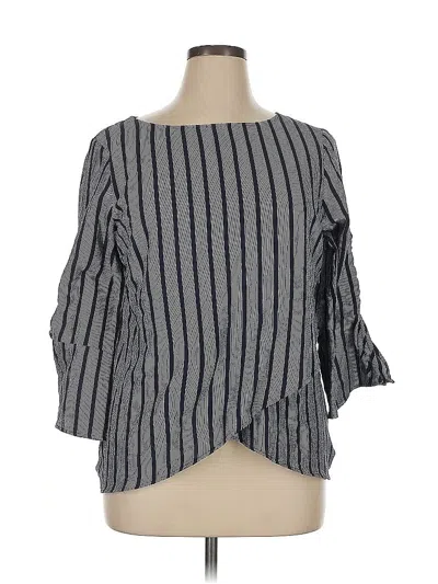 Pre-owned New Directions 3/4 Sleeve Blouse In Gray