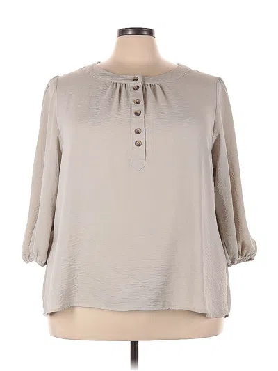Pre-owned New Directions 3/4 Sleeve Blouse In Gray