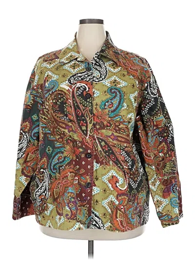 Pre-owned New Directions 3/4 Sleeve Blouse In Green