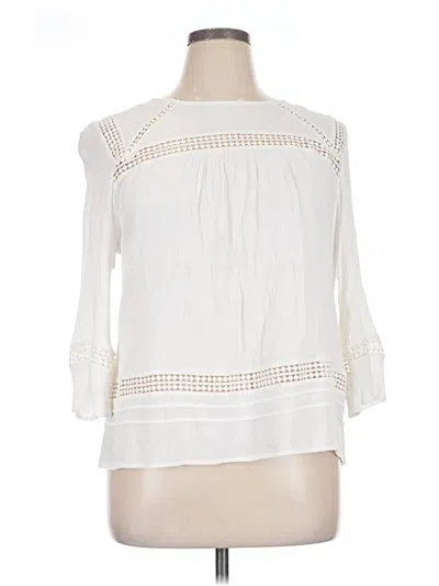 Pre-owned New Directions 3/4 Sleeve Blouse In Ivory