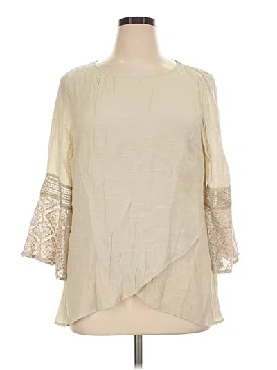 Pre-owned New Directions 3/4 Sleeve Blouse In Ivory
