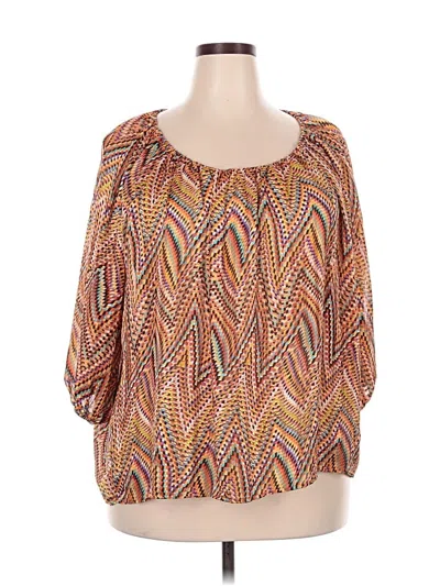 Pre-owned New Directions 3/4 Sleeve Blouse In Orange