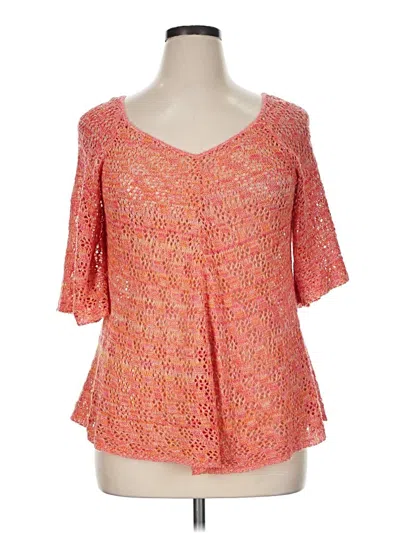 Pre-owned New Directions 3/4 Sleeve Blouse In Orange