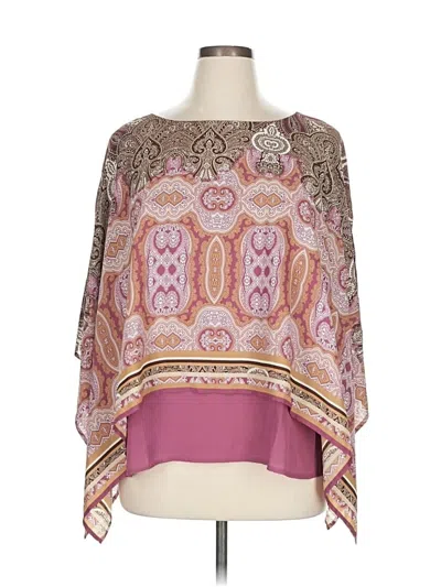 Pre-owned New Directions 3/4 Sleeve Blouse In Pink