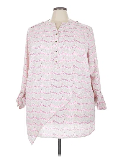 Pre-owned New Directions 3/4 Sleeve Blouse In Pink