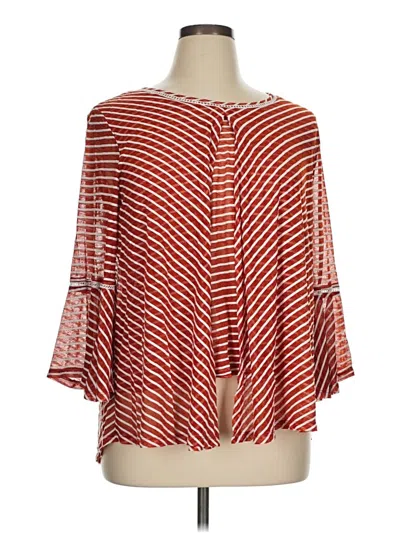 Pre-owned New Directions 3/4 Sleeve Blouse In Red