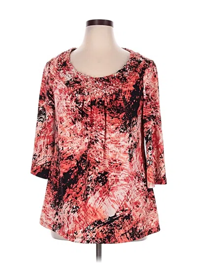 Pre-owned New Directions 3/4 Sleeve Blouse In Red
