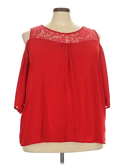 Pre-owned New Directions 3/4 Sleeve Blouse In Red