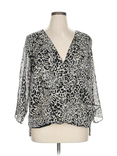Pre-owned New Directions 3/4 Sleeve Blouse In Silver
