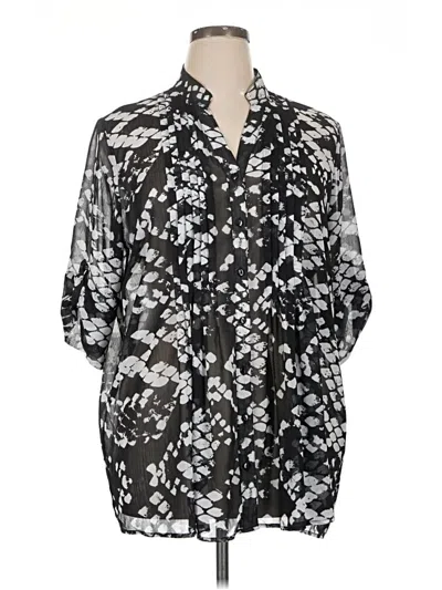 Pre-owned New Directions 3/4 Sleeve Blouse In Silver